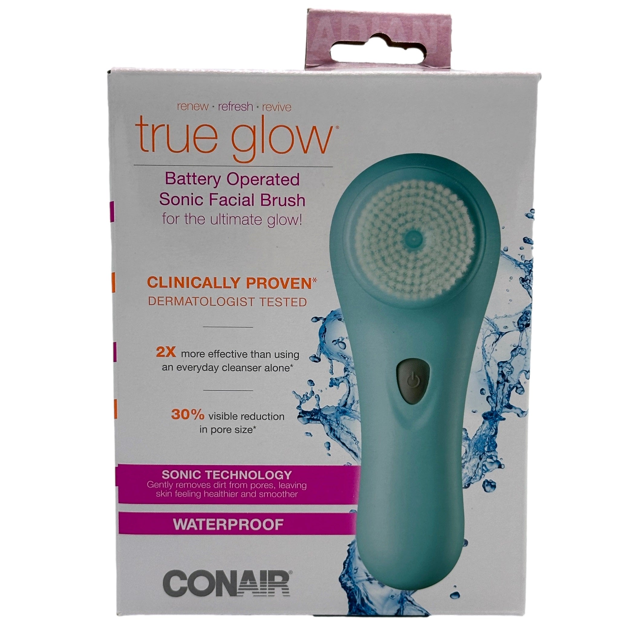 Boxed Conair True Glow Sonic Facial Brush.